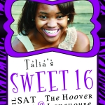 Talia Sweet 16 Invitation